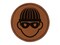 Occupation Thief Burglar Criminal Icon Round Iron-On Engraved Faux Leather Patch Applique - 2.5"